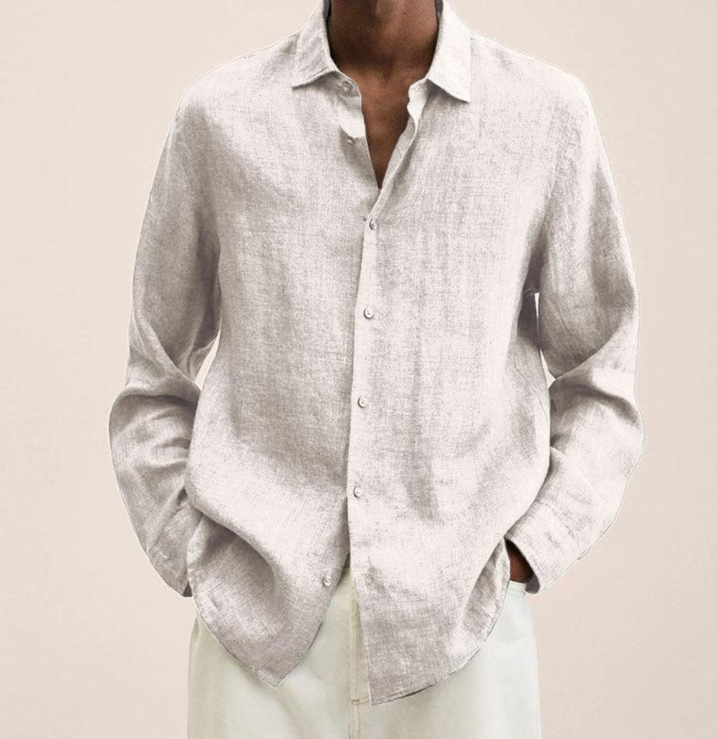Camicia uomo elegante, traspirante, stile classico, perfetta per un look sofisticato e versatile.