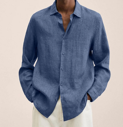 Camicia classica uomo versatile, traspirante, perfetta per l'abbigliamento quotidiano ed elegante.
