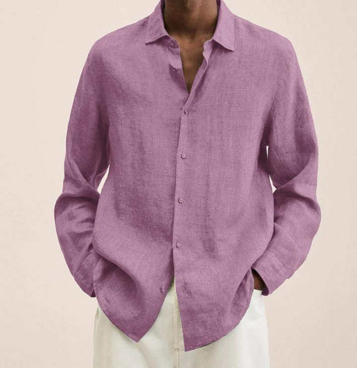 Camicia classica da uomo, per un abbigliamento elegante e traspirante, perfetta tutto l'anno.