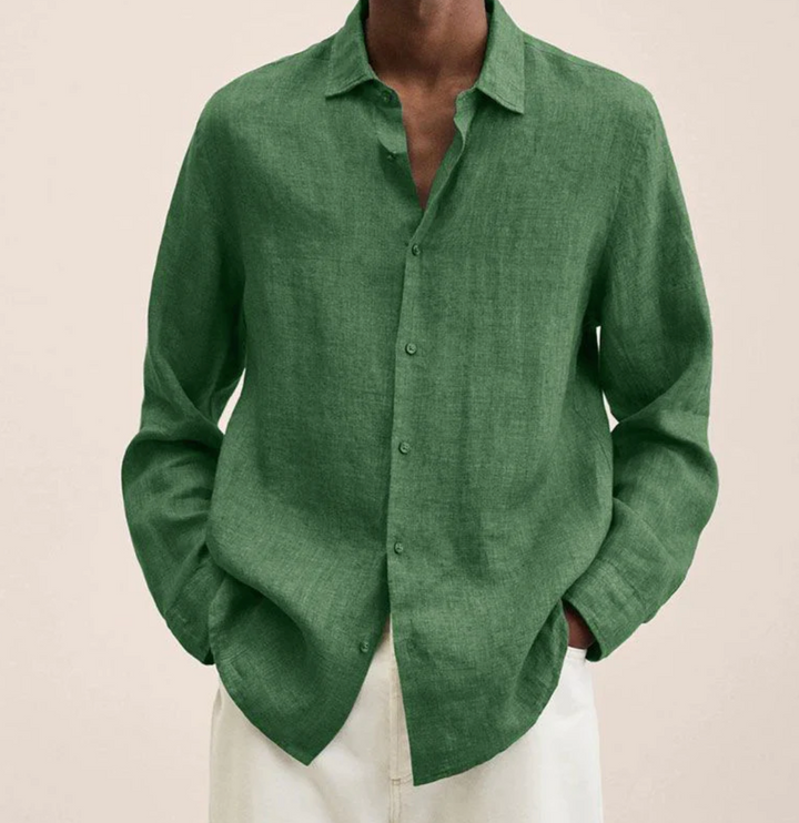 Camicia uomo moda, elegante e casual, traspirante, adatta a tutte le stagioni e stili classici.