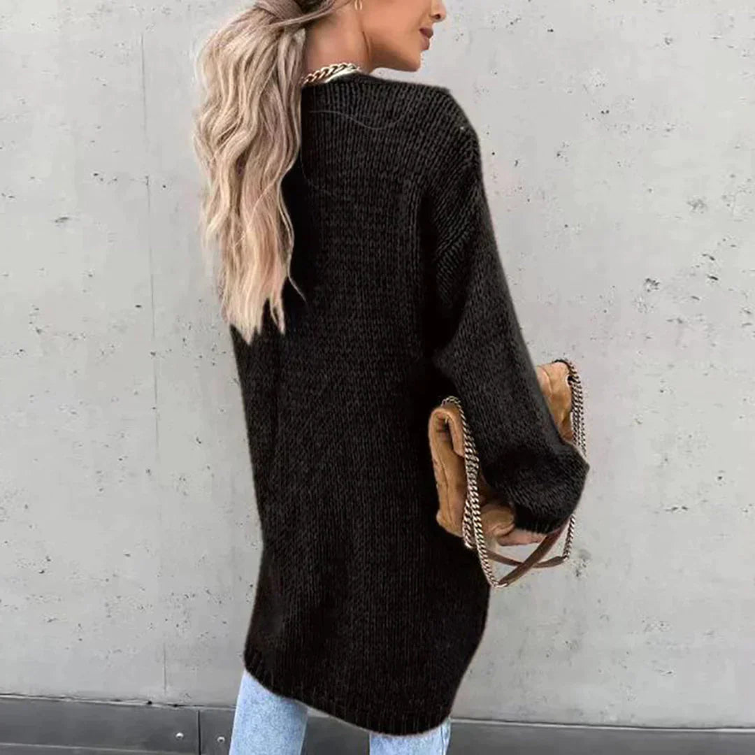 Cardigan aperto oversize, comodo e trendy per ogni occasione.