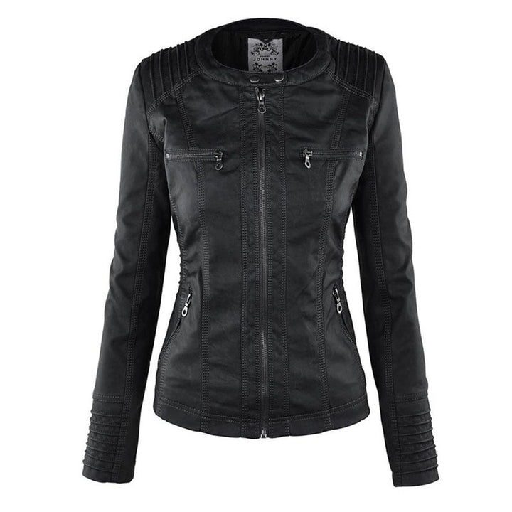 Cappotto leggero da donna, impermeabile e traspirante, con cerniera e cappuccio regolabile.