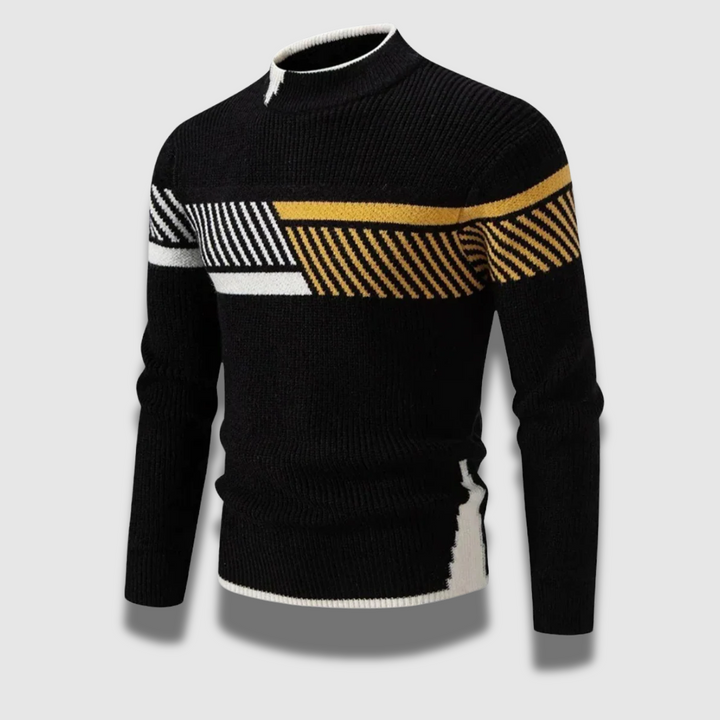 Maglione caldo da uomo in maglia, morbido al tatto, offre comfort e stile per l'inverno.