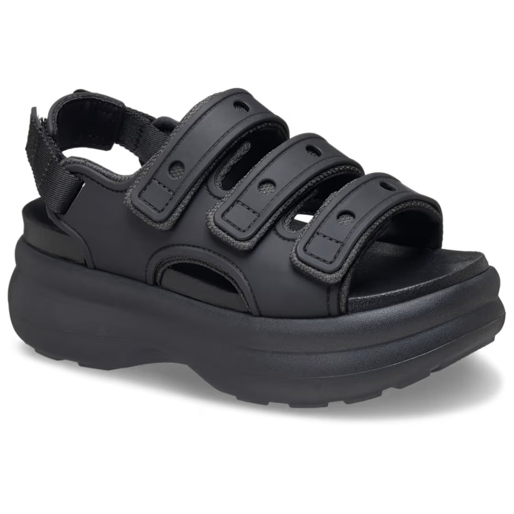 Sandali donna platform chunky con suola spessa, versatili per outfit estivi casual o eleganti.