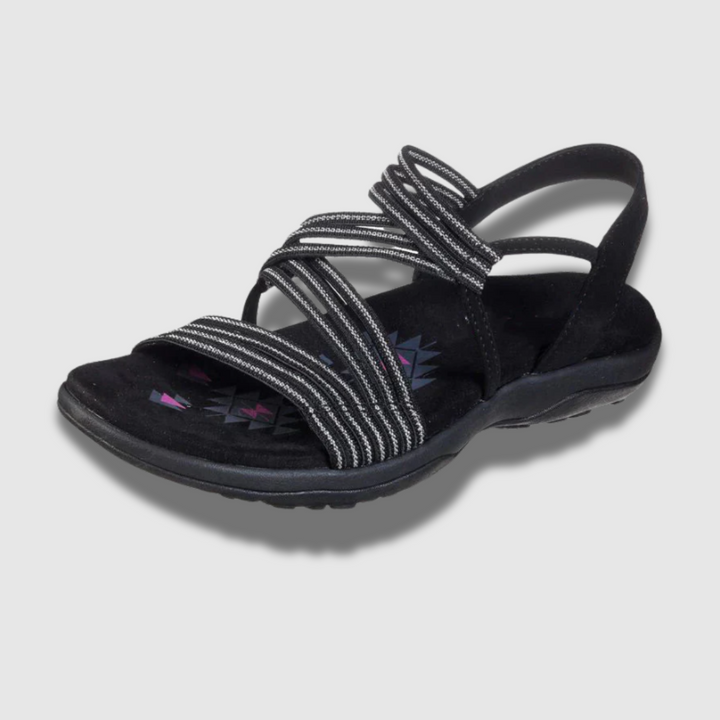 Sandali donna per comfort quotidiano, design moderno con sostegno plantare ergonomico. Scarpe estive alla moda.