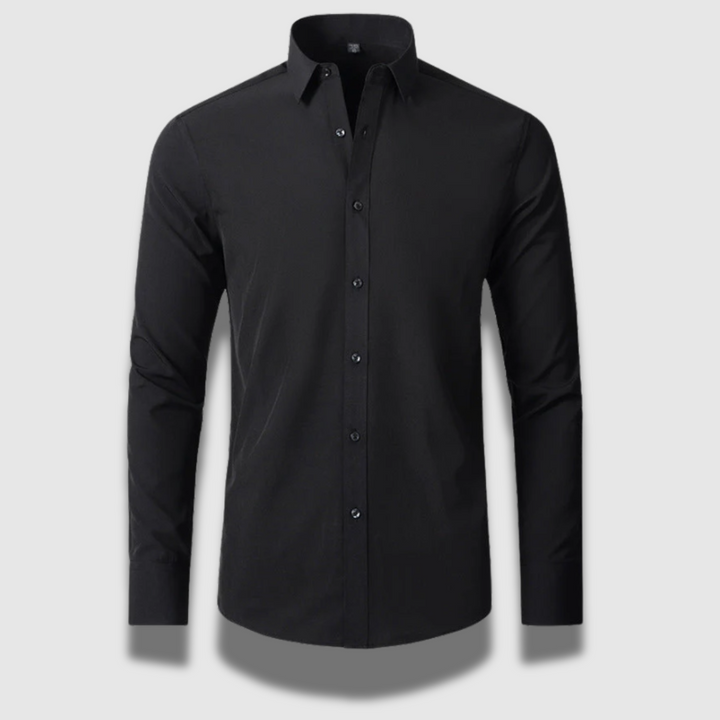 Camicia grigia uomo elegante, elasticizzata e antipiega, ideale per ufficio e look formali.
