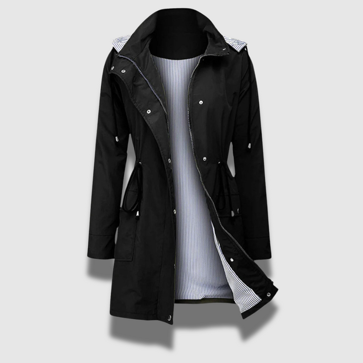 Giacca a vento donna impermeabile leggera. Capispalla idrorepellente per protezione dal vento e pioggia, stile casual.