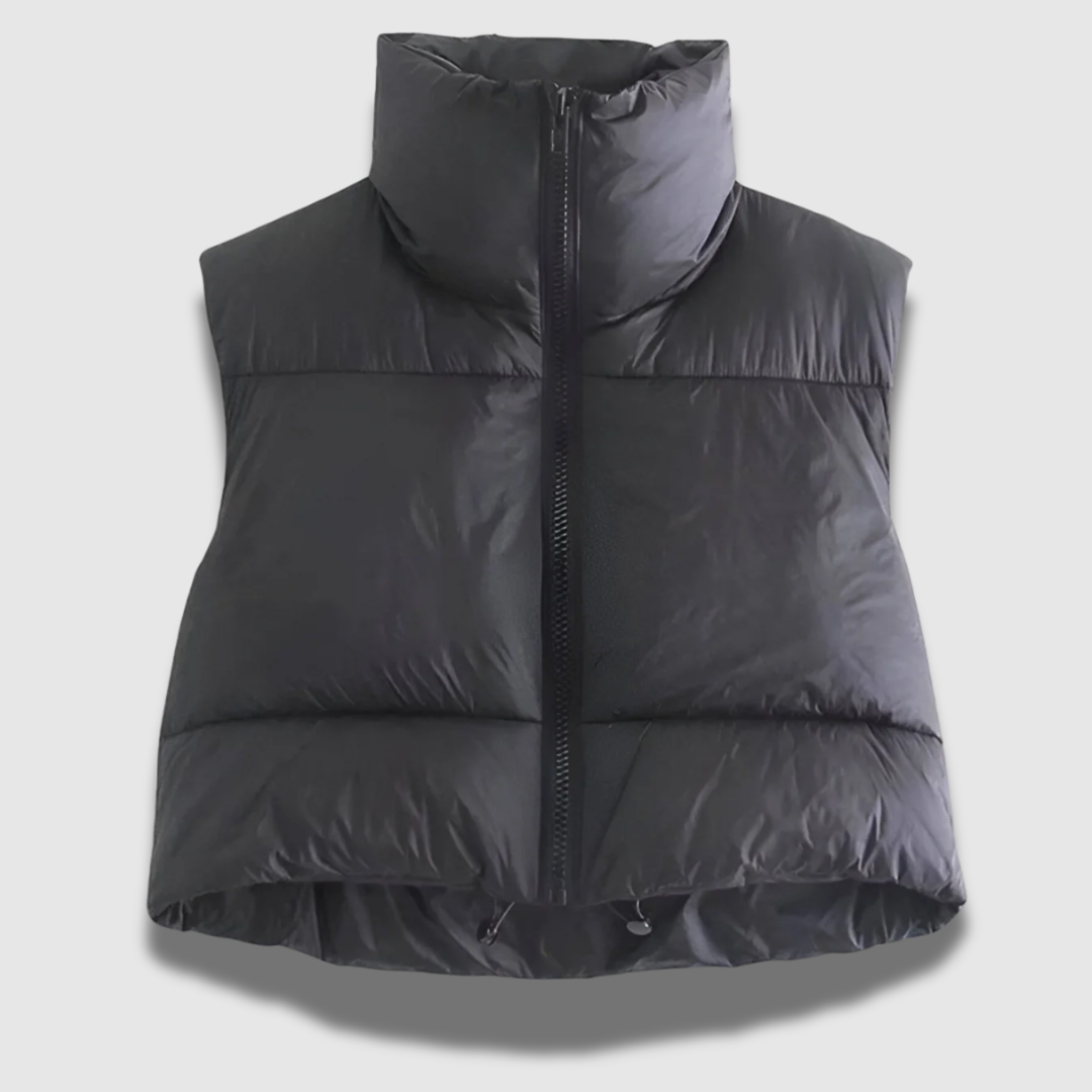 Gilet imbottito da donna moderno e casual. Capospalla leggero ideale per l'inverno e la stratificazione.