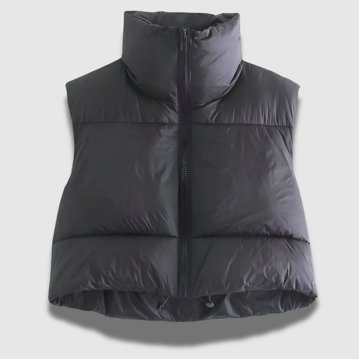 Gilet imbottito da donna moderno e casual. Capospalla leggero ideale per l'inverno e la stratificazione.