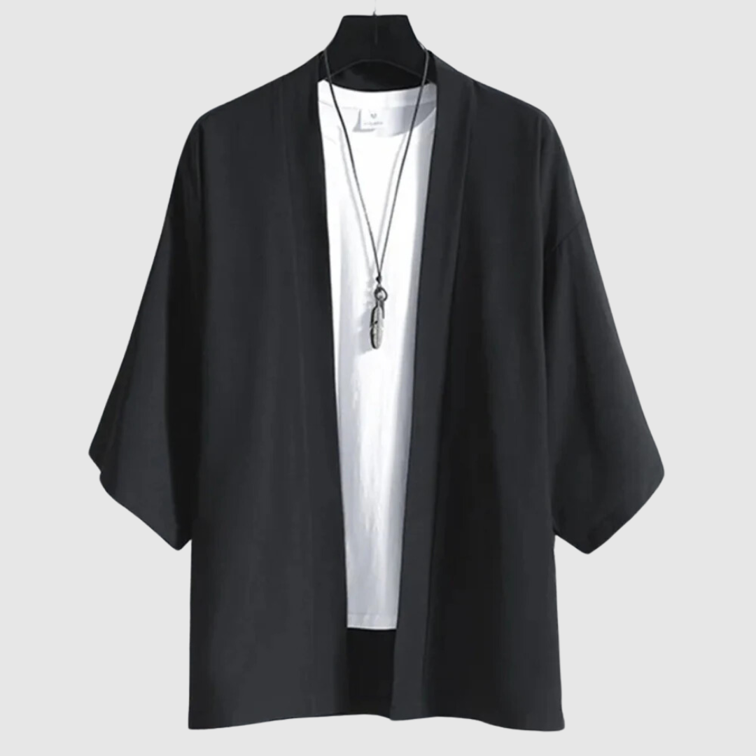 Kimono leggero da uomo con vestibilità rilassata, ideale per un comfort casual e alla moda.