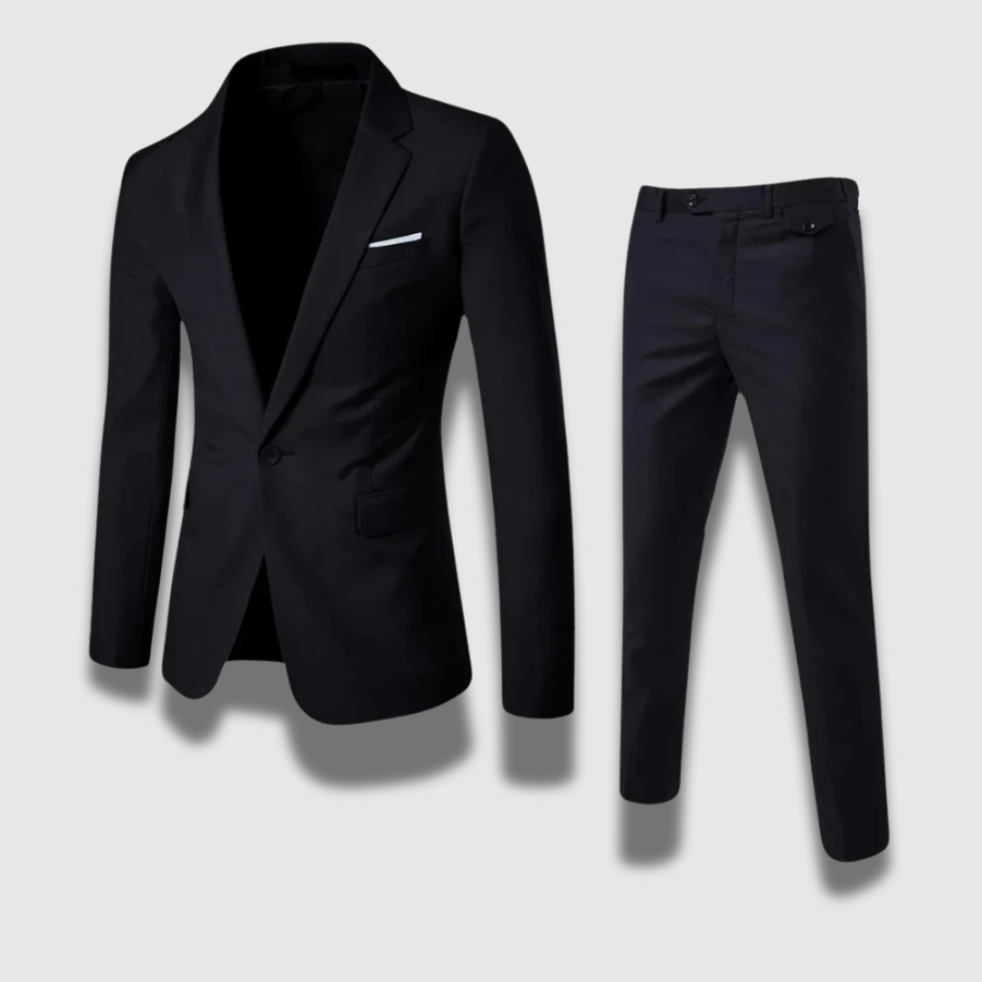 Abito formale uomo elegante, stile sartoriale moderno. Perfetto per cerimonia, ufficio o occasioni speciali.