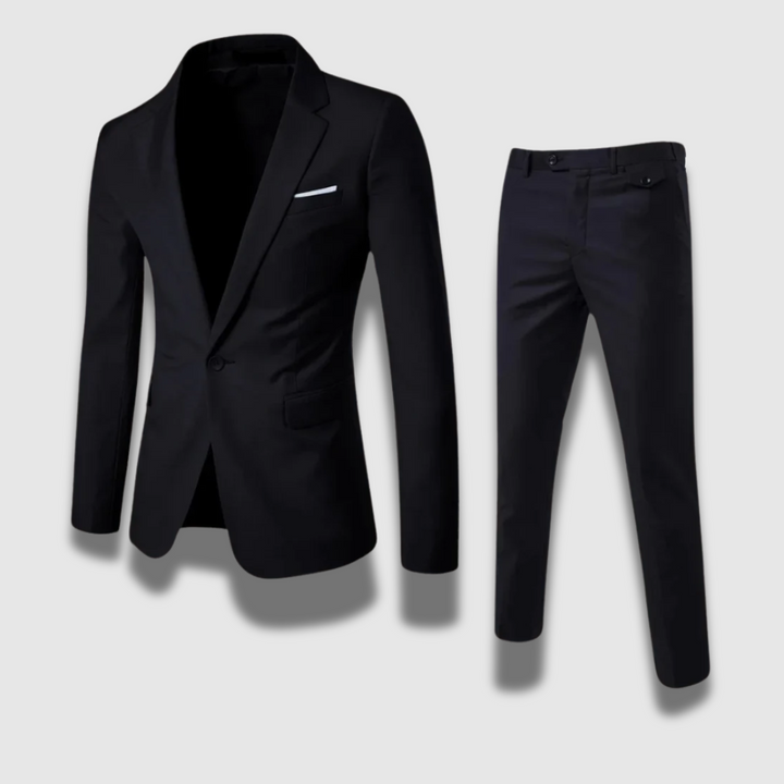 Abito formale uomo elegante, stile sartoriale moderno. Perfetto per cerimonia, ufficio o occasioni speciali.