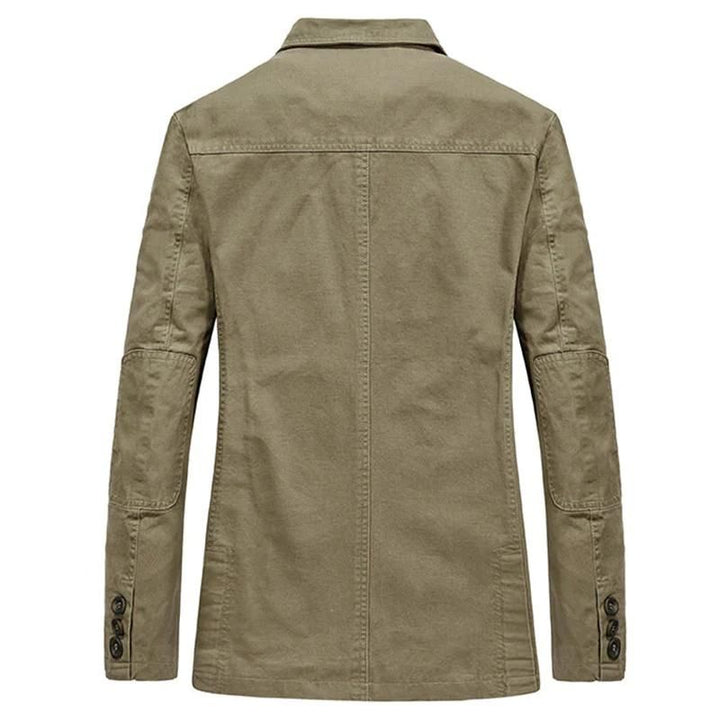 Blazer uomo casual per giacca primaverile o autunnale, offre stile versatile e comfort ottimale.
