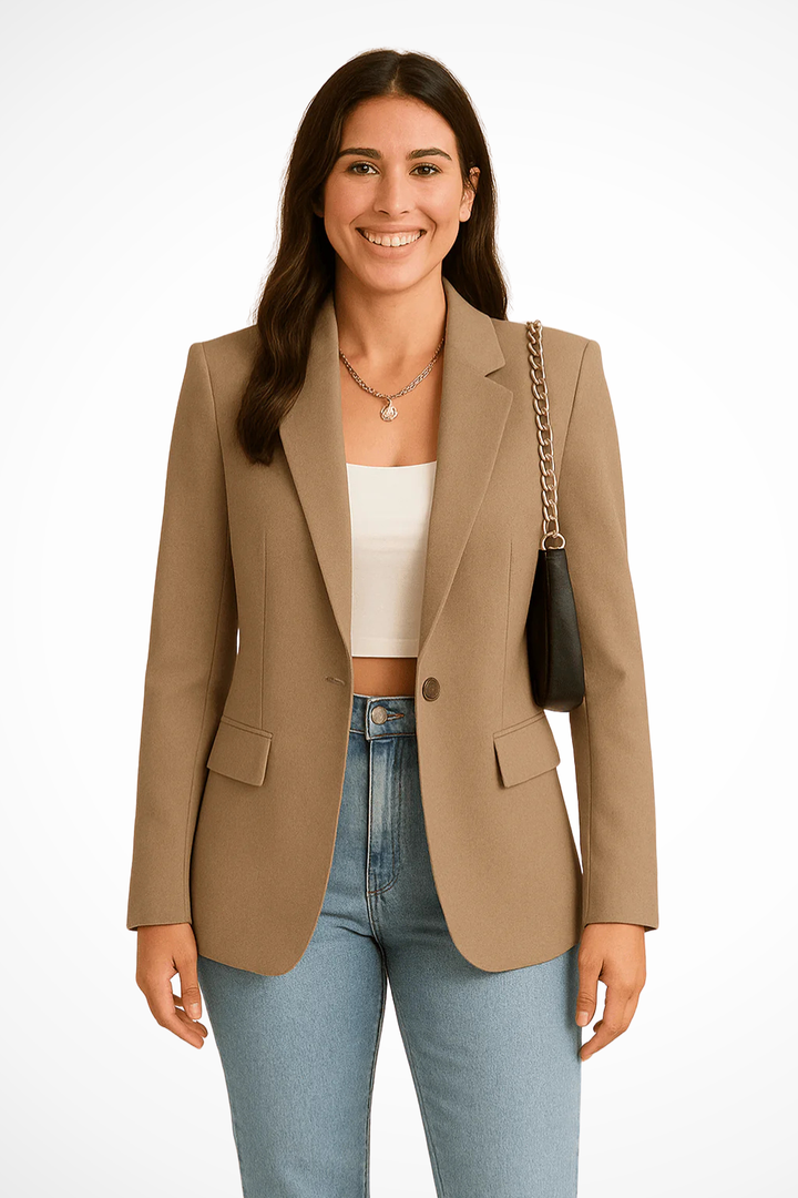 Blazer donna slim fit per ufficio, giacca elegante e versatile.