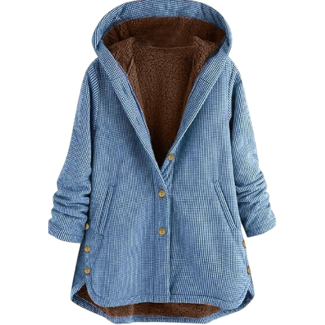 Elegante cappotto da donna lungo e isolato, offre calore e comfort. Ideale per l'inverno e abbigliamento di stile.