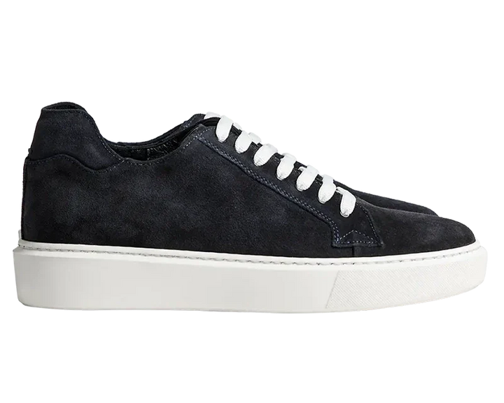 Sneakers rialzate nere da uomo per aumentare l'altezza e un look casual-elegante con comfort assicurato.