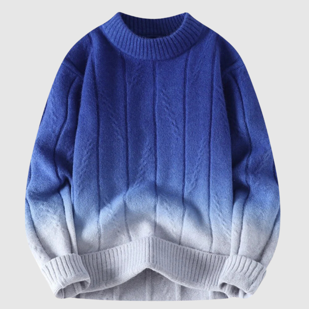 Maglione da uomo sfumato, stile contemporaneo e vestibilità comoda, per comfort elevato in autunno/inverno.