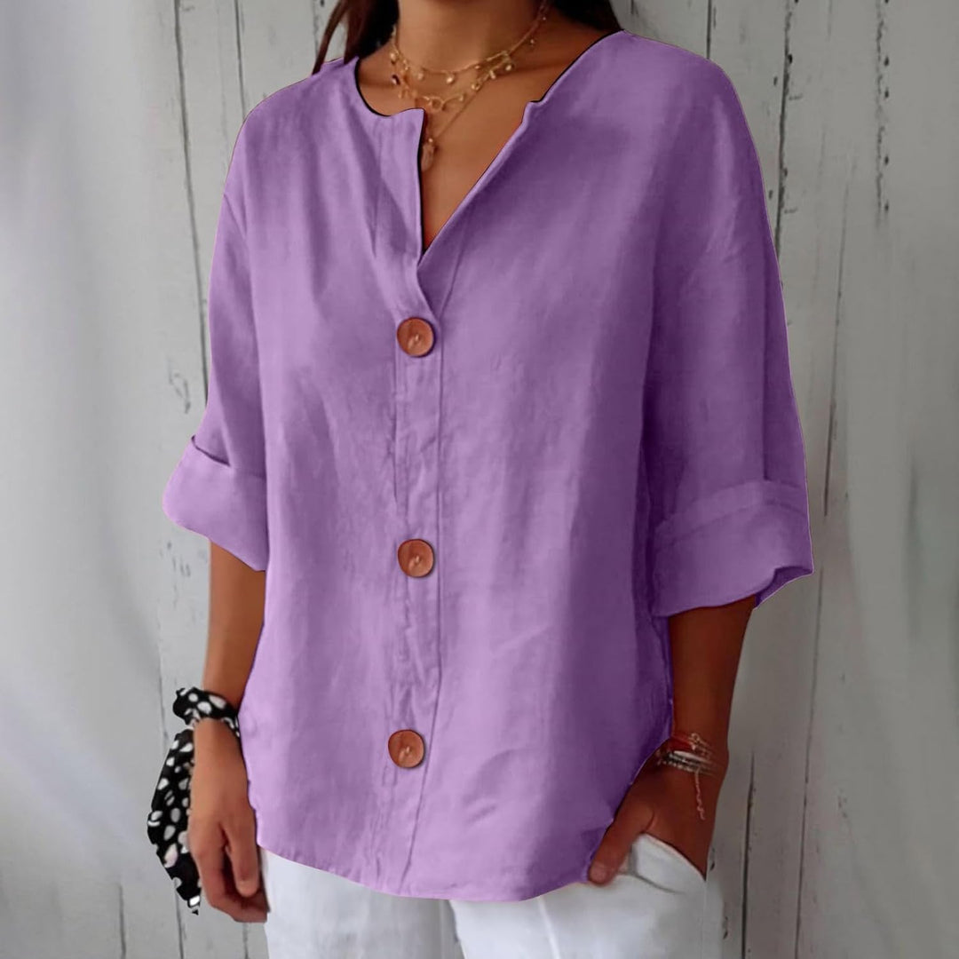 Blusa donna versatile per primavera estate, top leggero comodo per moda femminile.