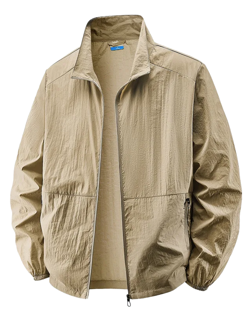 Giacca uomo leggera multitasche per mezza stagione, ideale per stile urbano casual e viaggi pratici.