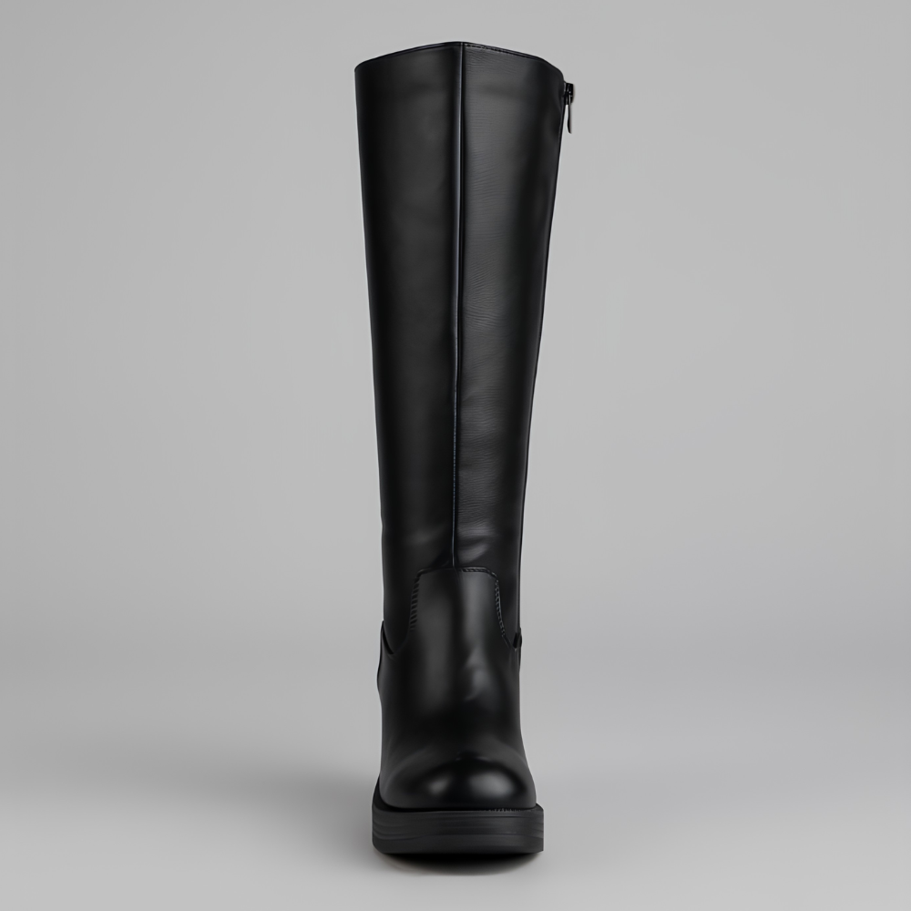 Stivali platform alti Milano da donna, ideali per inverno e autunno. Eleganza e calore, calzature moda.