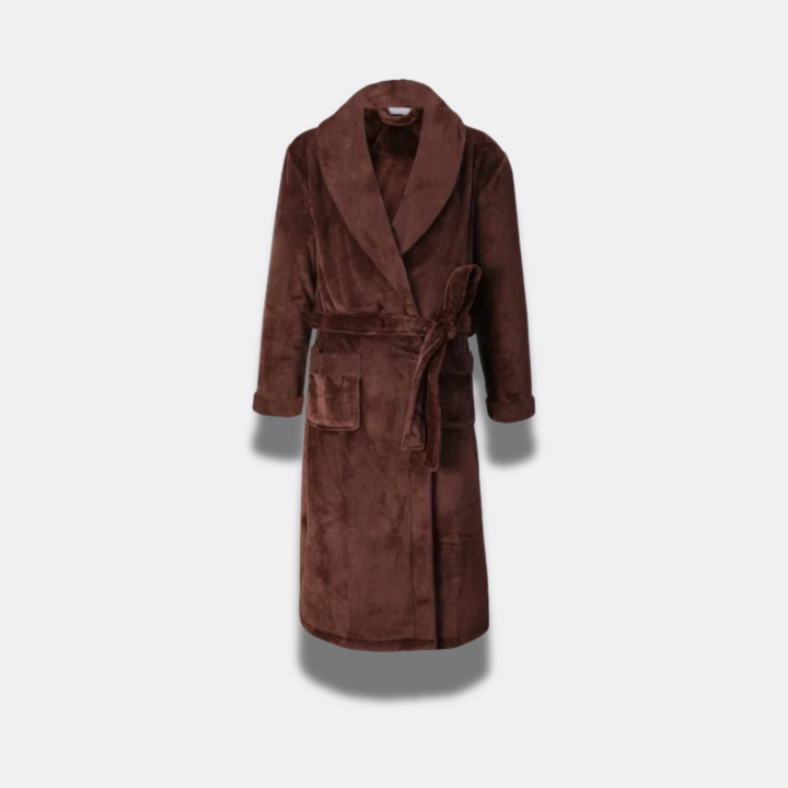 Vestaglia kimono unisex in soffice flanella, ideale per l'inverno, calda e confortevole per momenti di relax.