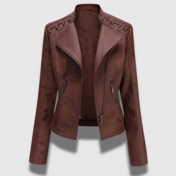 Elegante giacca slim fit da donna, ideale per serate speciali o per un tocco chic all'abbigliamento quotidiano.