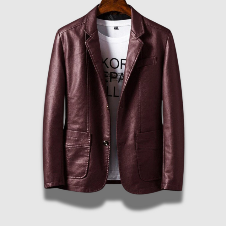 Giacca uomo da motociclista, giacchetto versatile con stile moderno. Abbigliamento maschile resistente e di tendenza.