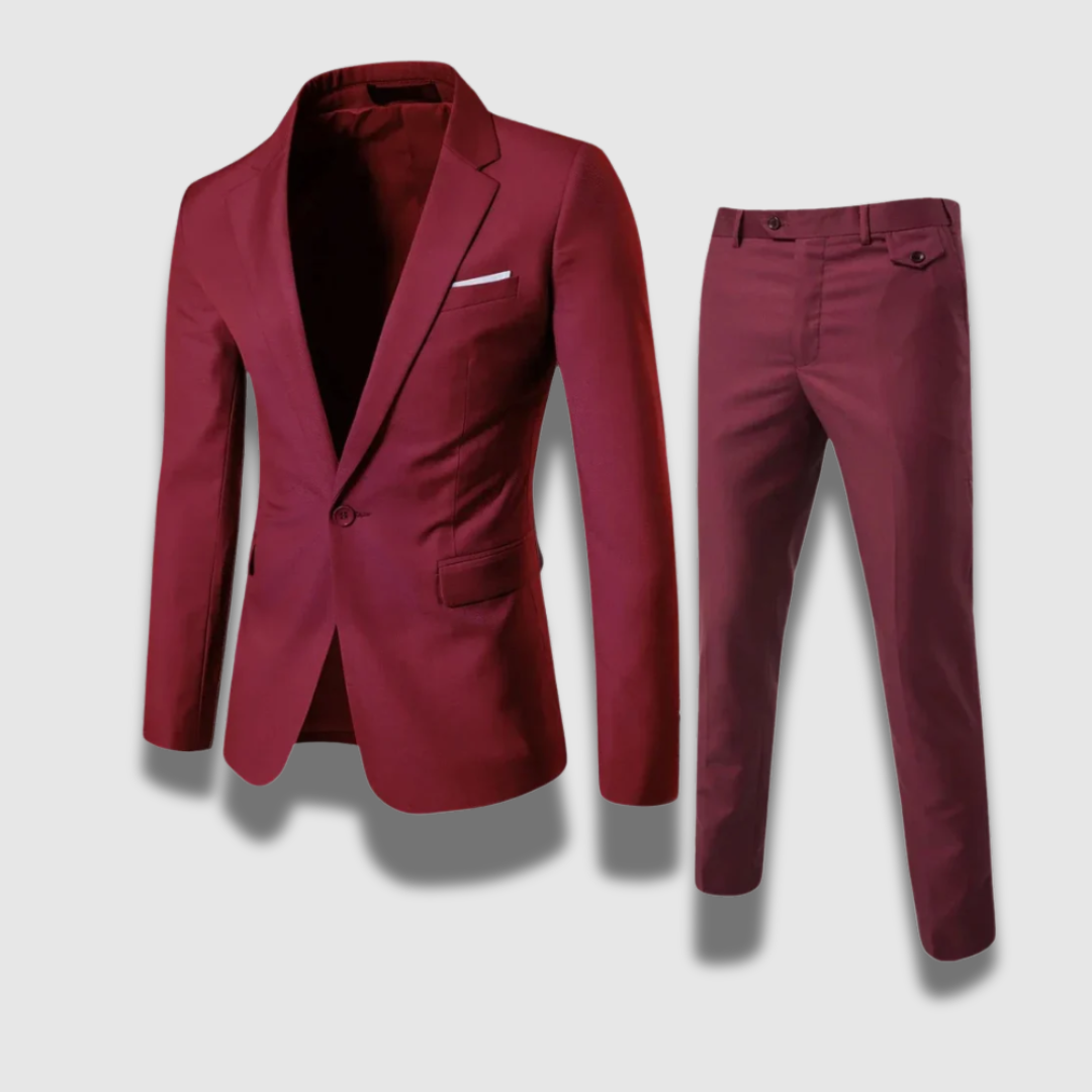 Blazer e pantaloni eleganti, completo uomo grigio sartoriale. Abbigliamento formale per ogni occasione e look.
