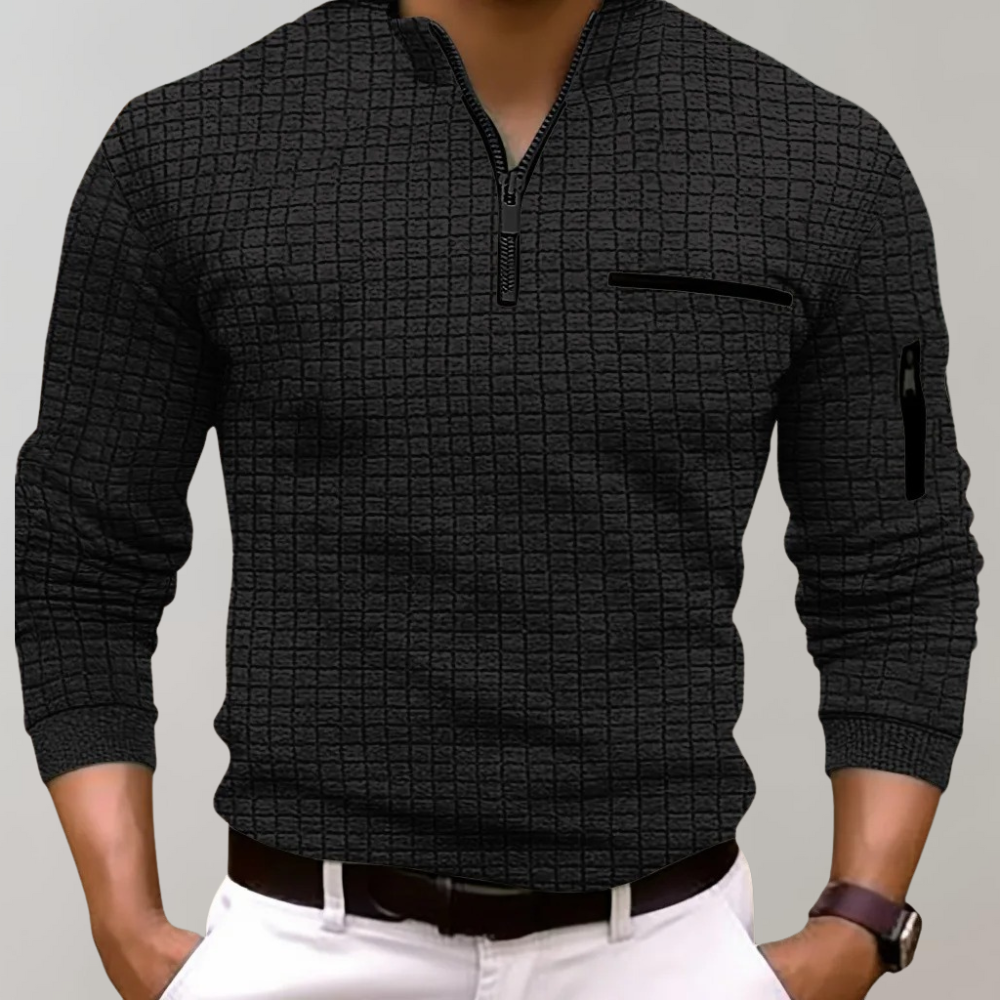 Polo uomo premium a coste aerodinamiche, elegante e versatile, perfetta per stile casual o smart casual estivo.