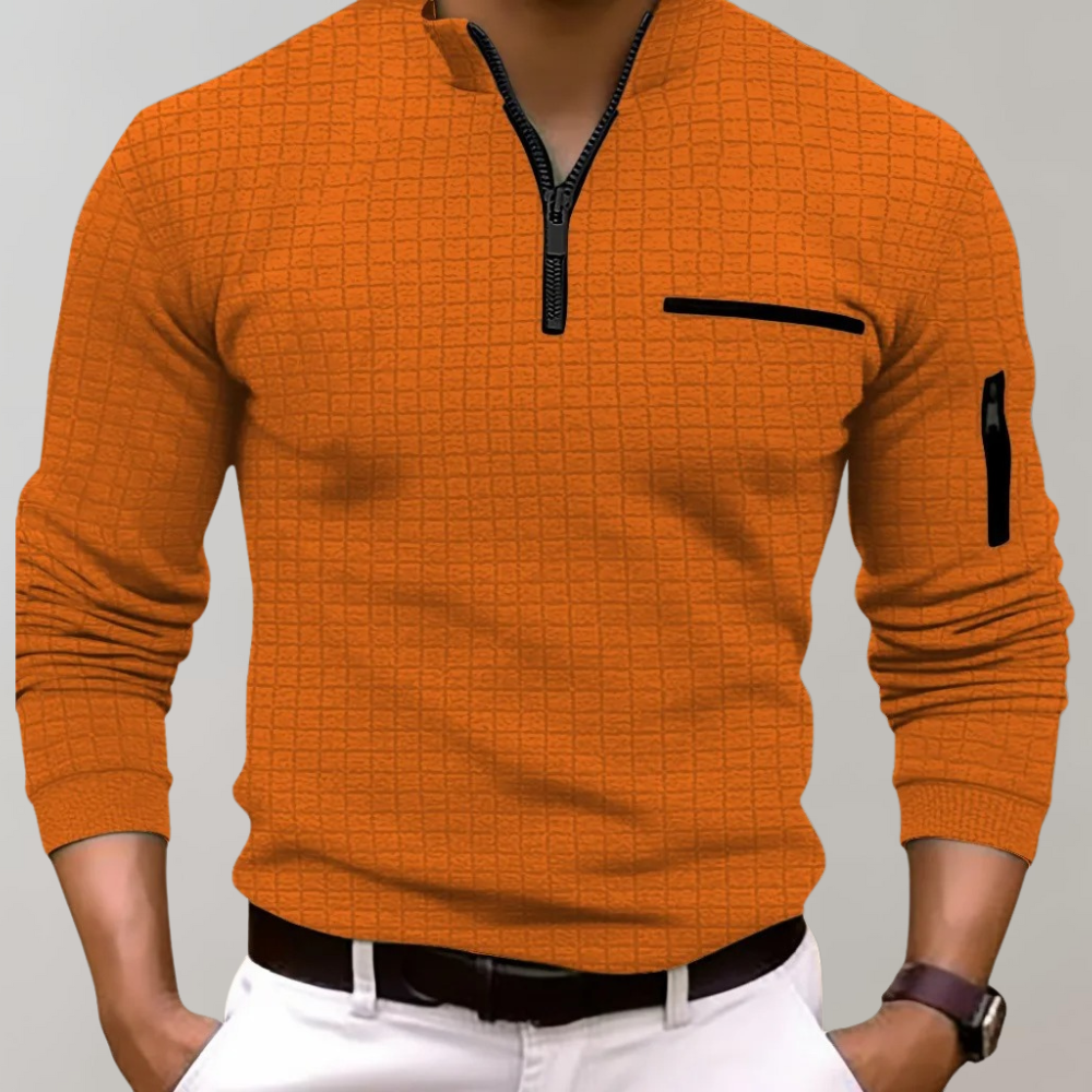Polo premium da uomo, slim fit, con coste aerodinamiche. Abbigliamento estivo casual ed elegante.