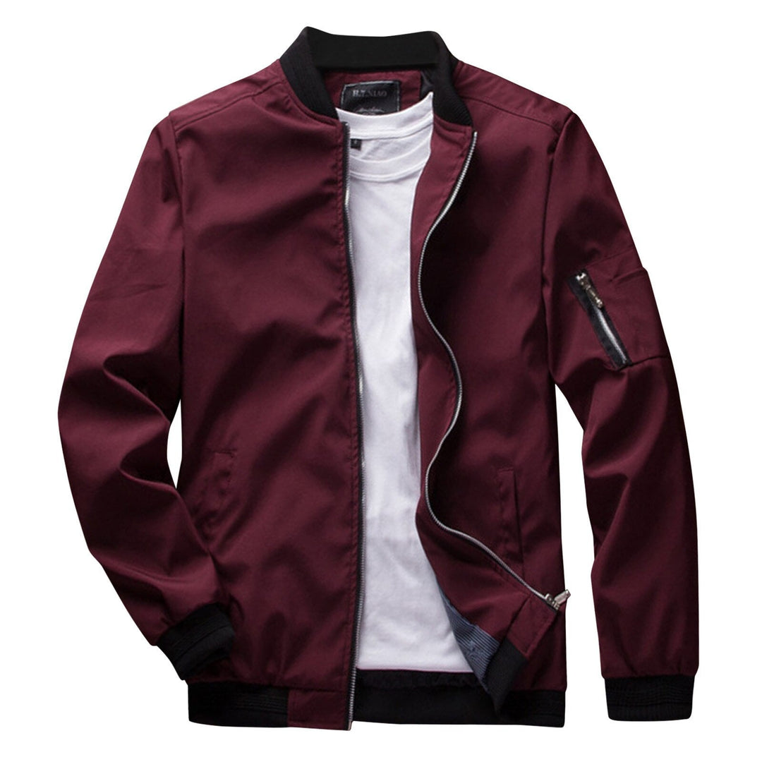 Bomber uomo leggero con zip, giacca outerwear versatile per look casual in primavera e autunno.