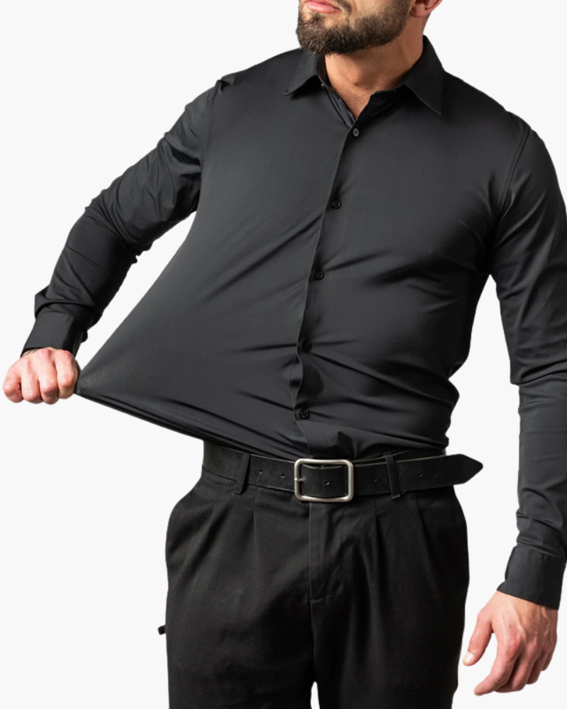 Camicia uomo formale a maniche lunghe, per un look raffinato in ufficio o occasioni speciali.