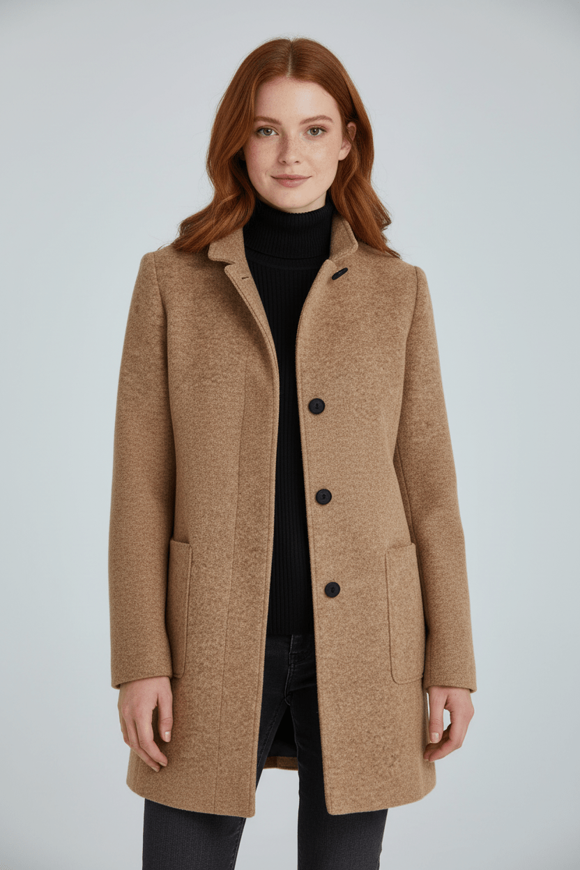 Cappotto donna elegante, lungo e versatile in misto lana, per ogni occasione autunnale invernale.