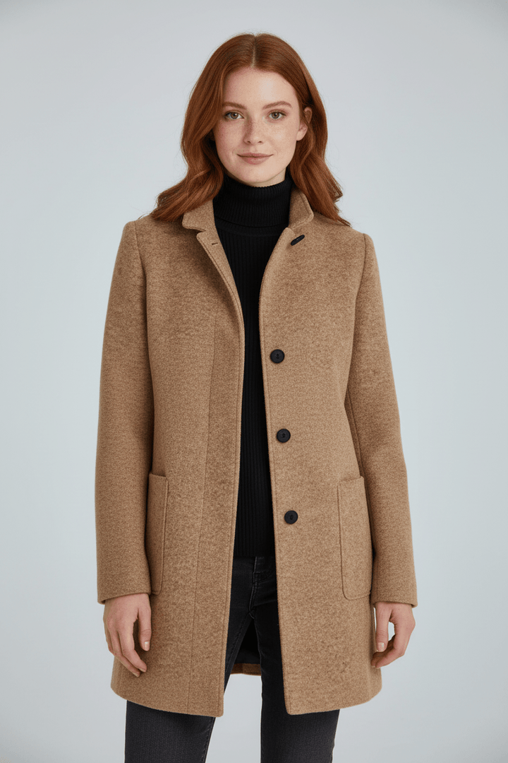 Cappotto donna elegante, lungo e versatile in misto lana, per ogni occasione autunnale invernale.