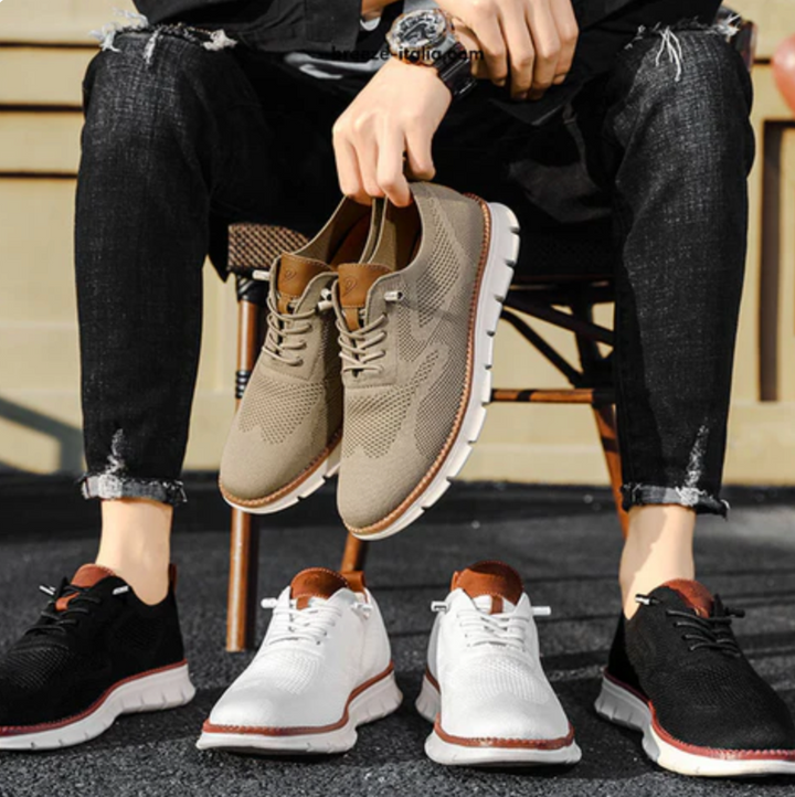 Sneakers uomo di stile urbano per comfort ortopedico prolungato. Calzature versatili, ideali per moda e passeggio in città.