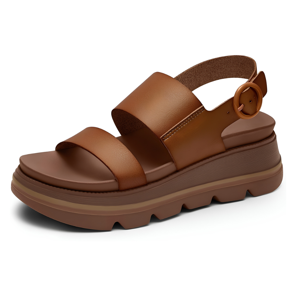 Sandali platform donna per comfort estivo. Fibbia regolabile, scarpe casual e versatili per ogni donna alla moda.
