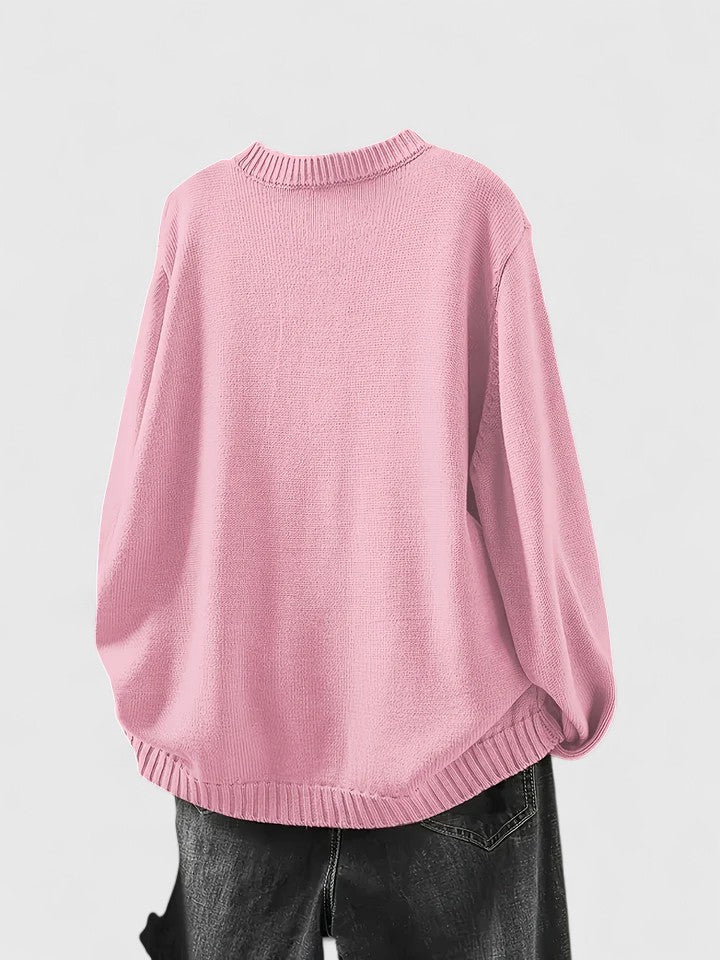 Cardigan comodo in maglieria per donna, con bottoni e taglio ampio, ideale per il casual chic.