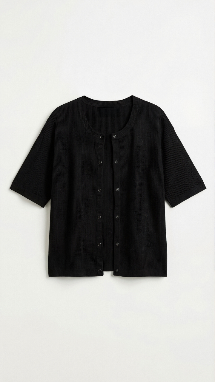 Giacca leggera donna a maniche corte, stile elegante per primavera/estate e look versatile.