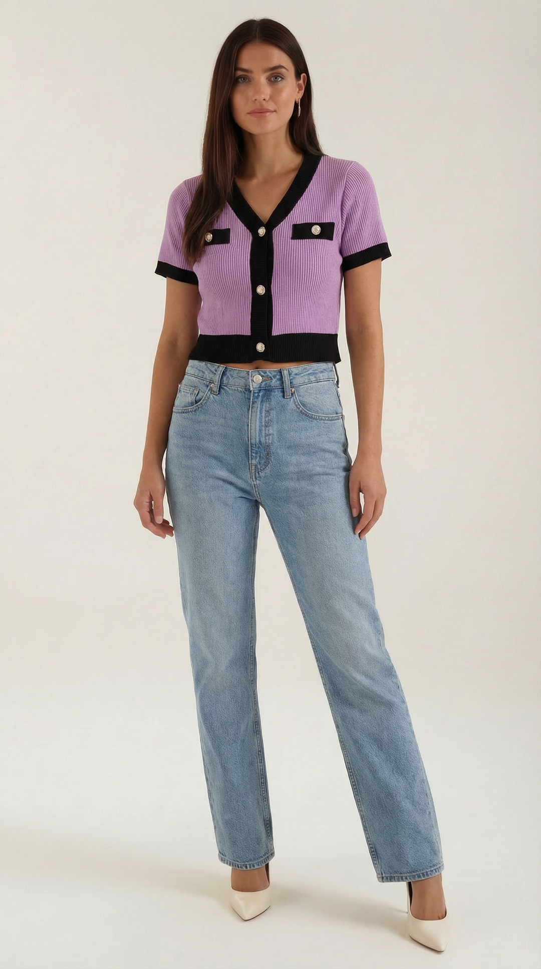 Elegante cardigan cropped donna, un must-have per la primavera.