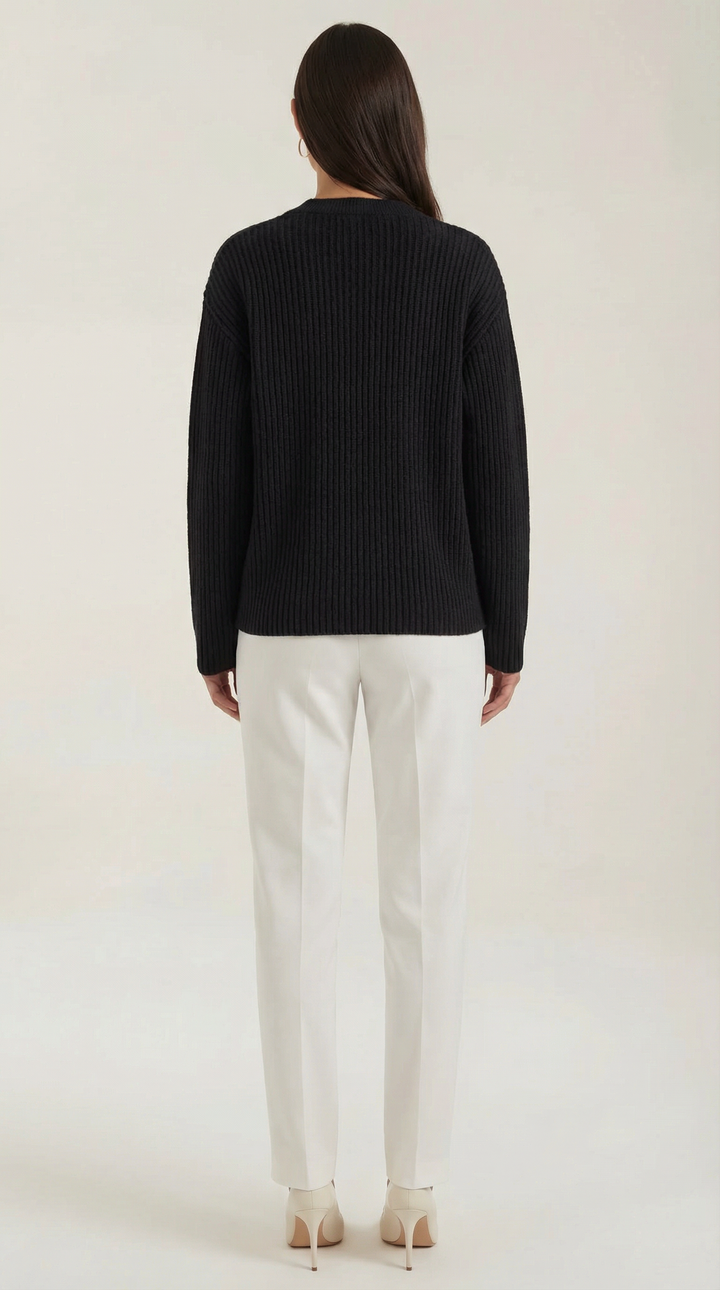 Maglieria donna: cardigan oversize versatile, elegante e comodo, con bottoni frontali.