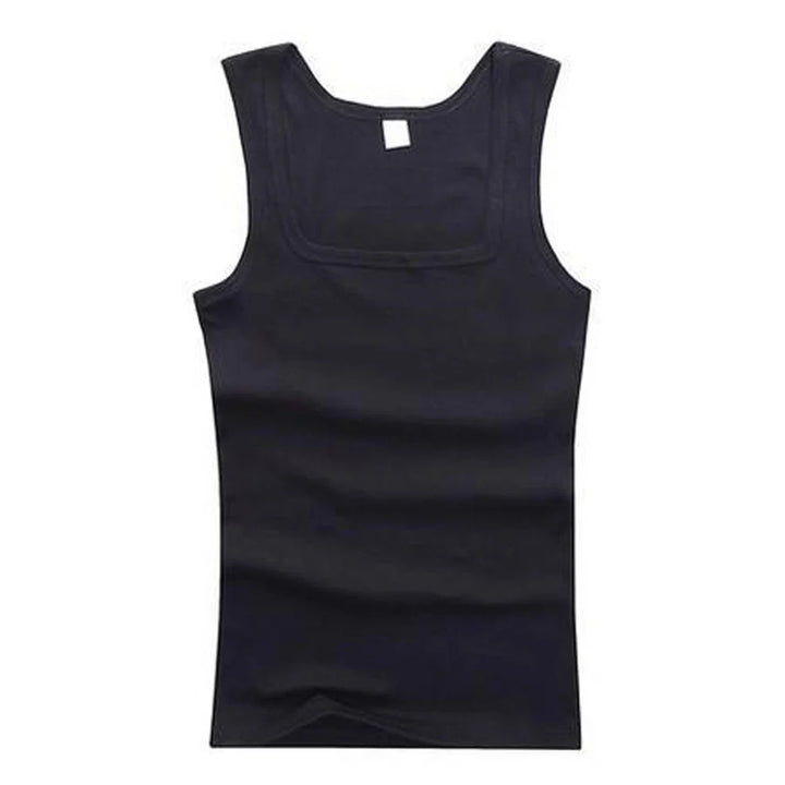 Canotta da palestra uomo, taglio ampio, abbigliamento sportivo versatile e funzionale.