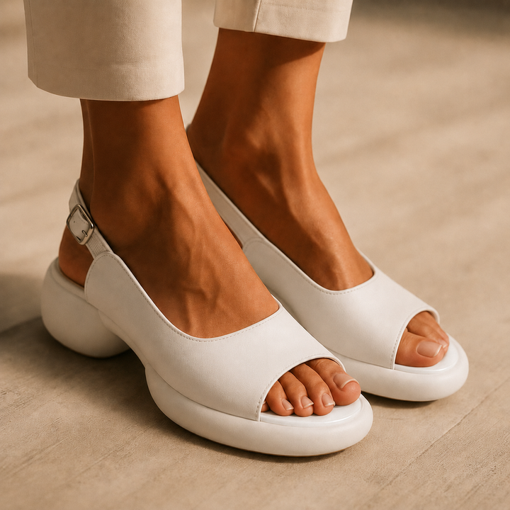 Eleganti sandali piatti donna, perfetti per l'estate, calzature comode per ogni giorno e look casual.