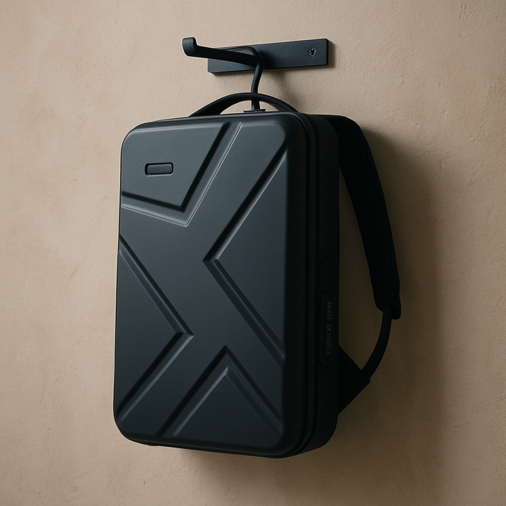 Zaino porta laptop uomo, design moderno, guscio rigido espandibile. Comodo per viaggi, università, lavoro.