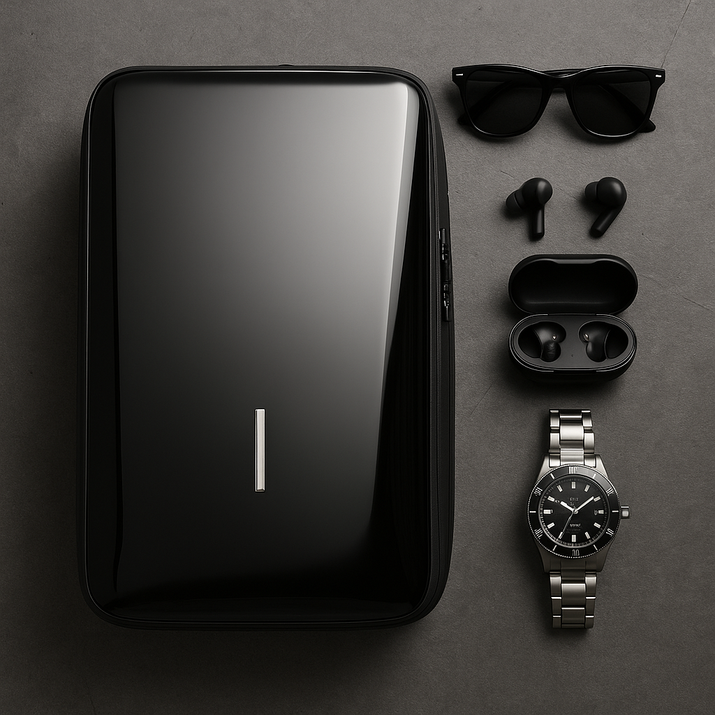 Moderno zaino rigido unisex con porta USB, per laptop, ideale per viaggio, lavoro e attività quotidiane. Colore nero.