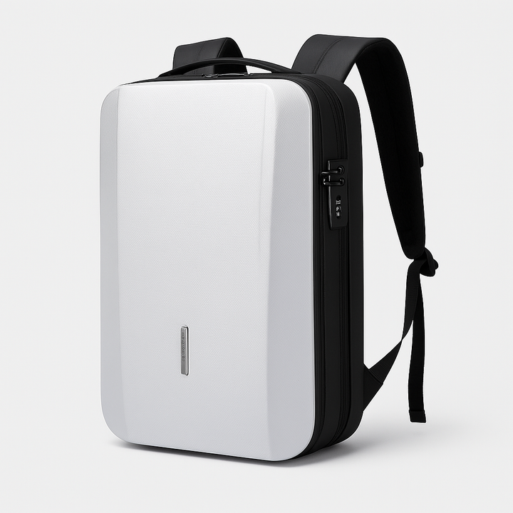 Zaino unisex per laptop, rigido, con USB, ideale per scuola, lavoro e uso quotidiano. Design elegante e funzionale.