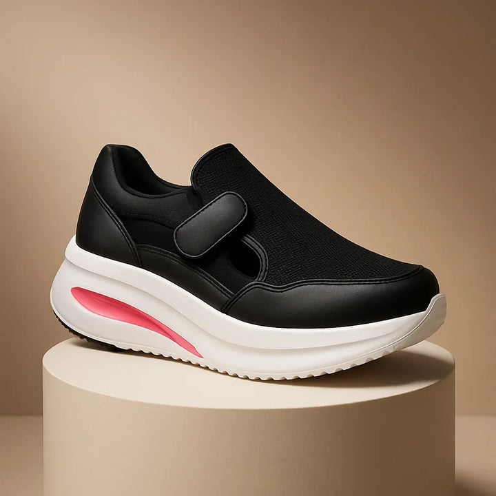 Scarpe slip-on donna per passeggio, garantiscono comfort, supporto e traspirabilità, perfette per un look casual.