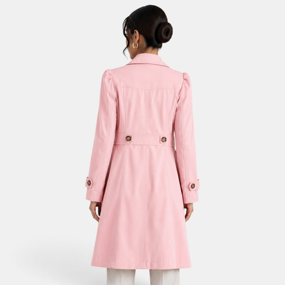 Trench donna, capospalla femminile da mezzastagione, elegante e versatile con cintura, per un look classico e alla moda.