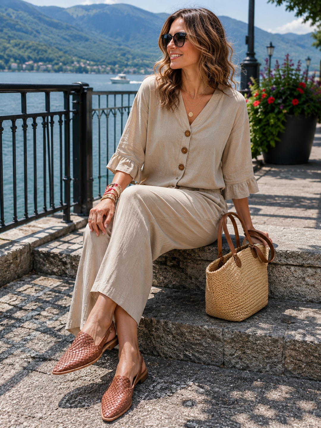Mocassini donna comodi con tacco aperto, design intrecciato. Scarpe estive per un tocco chic e rilassato.
