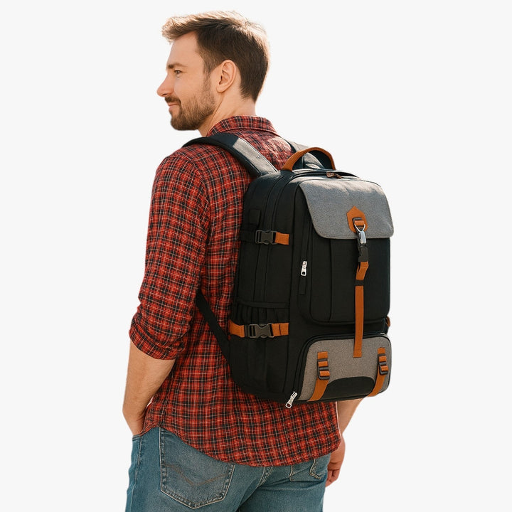 Borsa zaino uomo casual, design capiente e multicolore, ideale per lavoro, scuola o tempo libero.