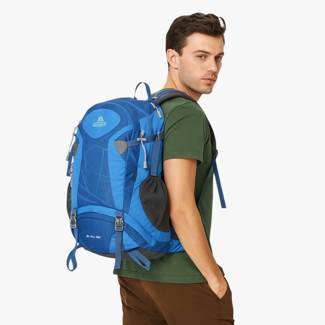 Zaino da trekking unisex capiente 30-40L, ottimo per escursioni giornaliere e viaggi brevi, resistente.